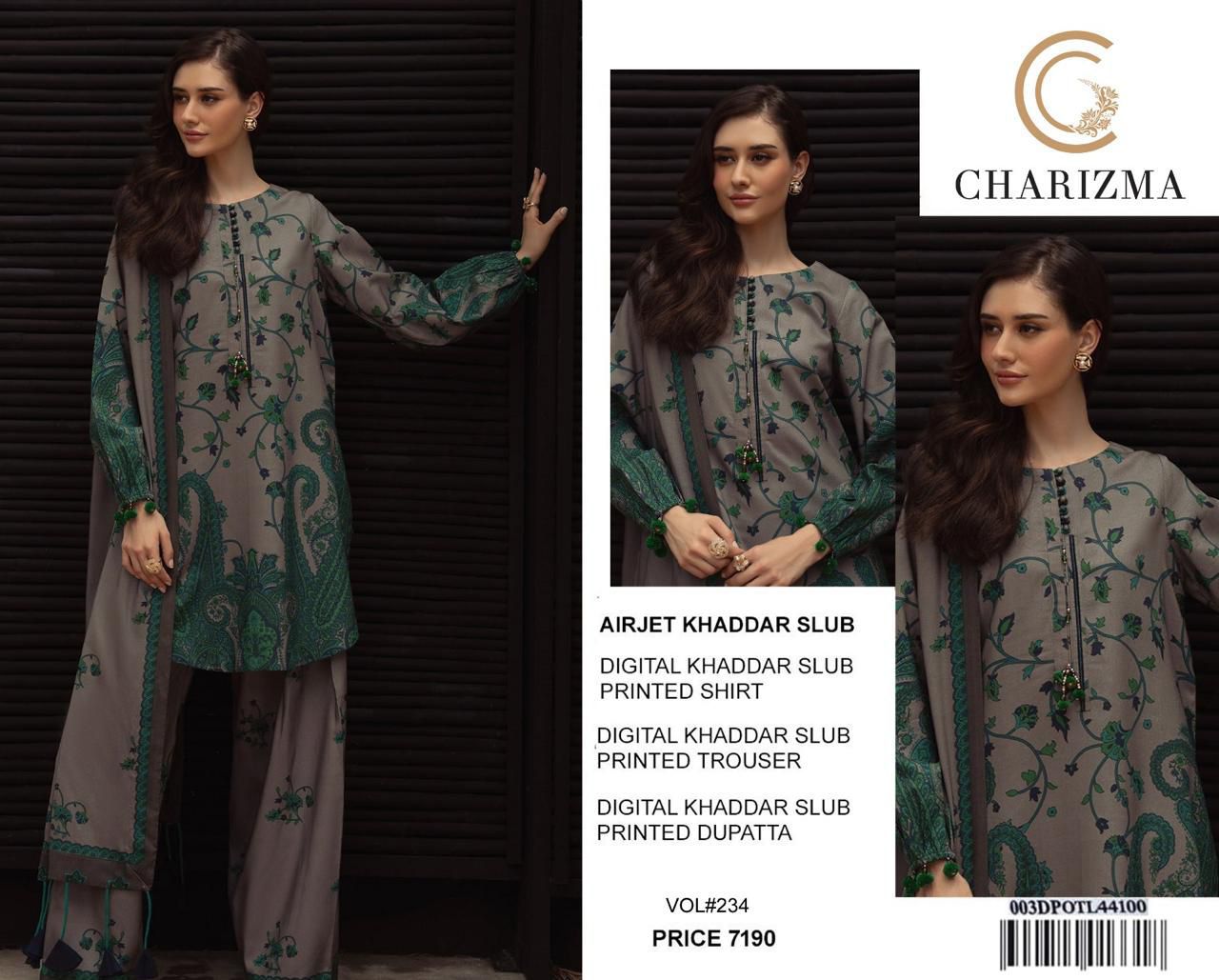 CHARIZMA – Airjet Khaddar Digital Print | Volume 3Pc
