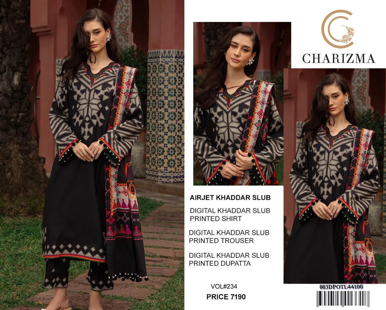 CHARIZMA – Airjet Khaddar Digital Print | Volume 3Pc