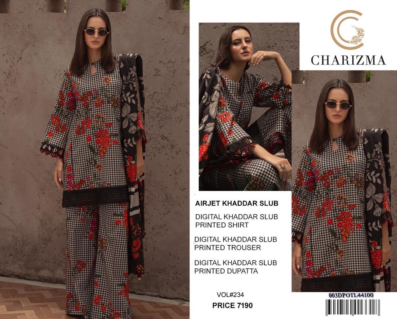 CHARIZMA – Airjet Khaddar Digital Print | Volume 3Pc