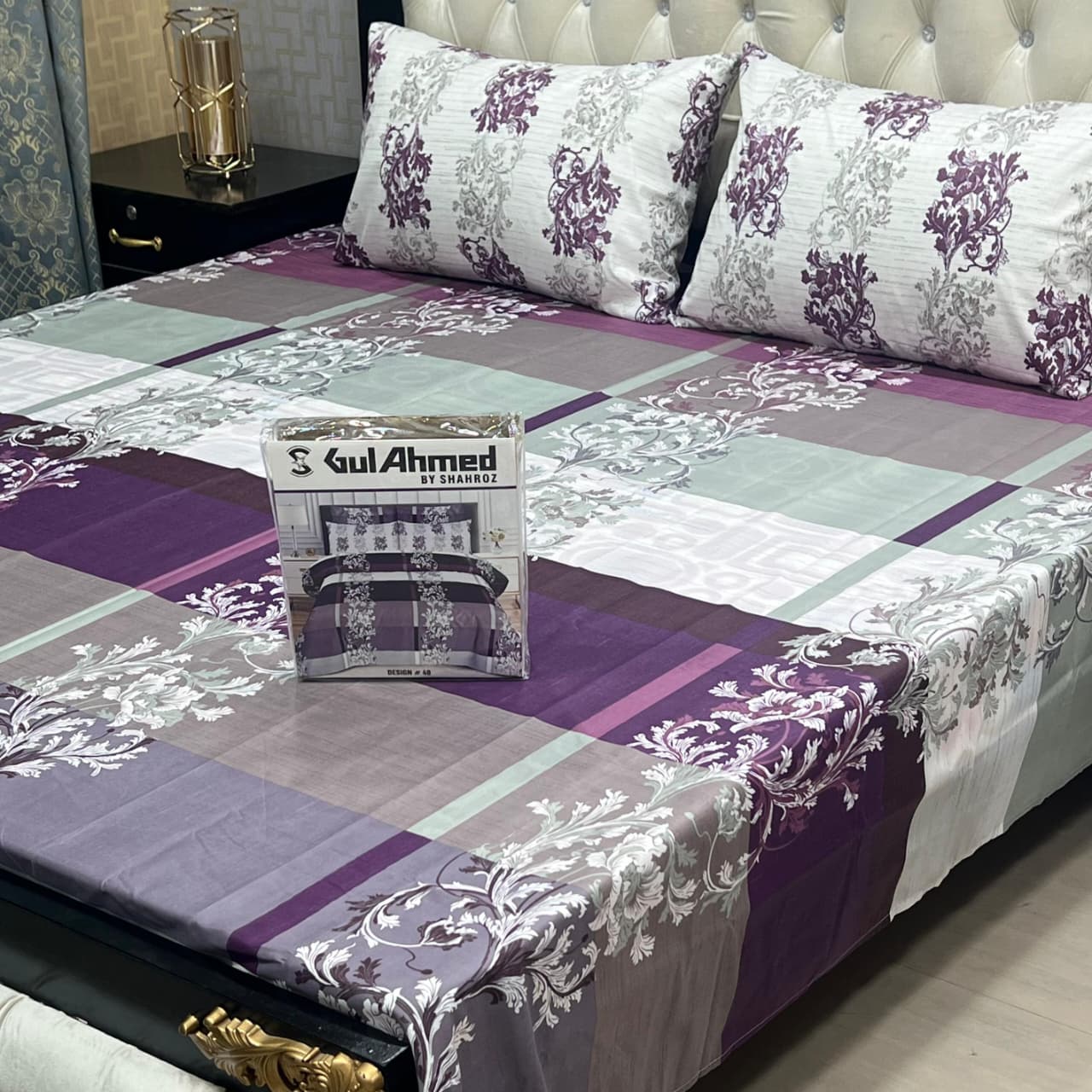 Gul Ahmad Cotton Bedsheets Full Printed 3picec