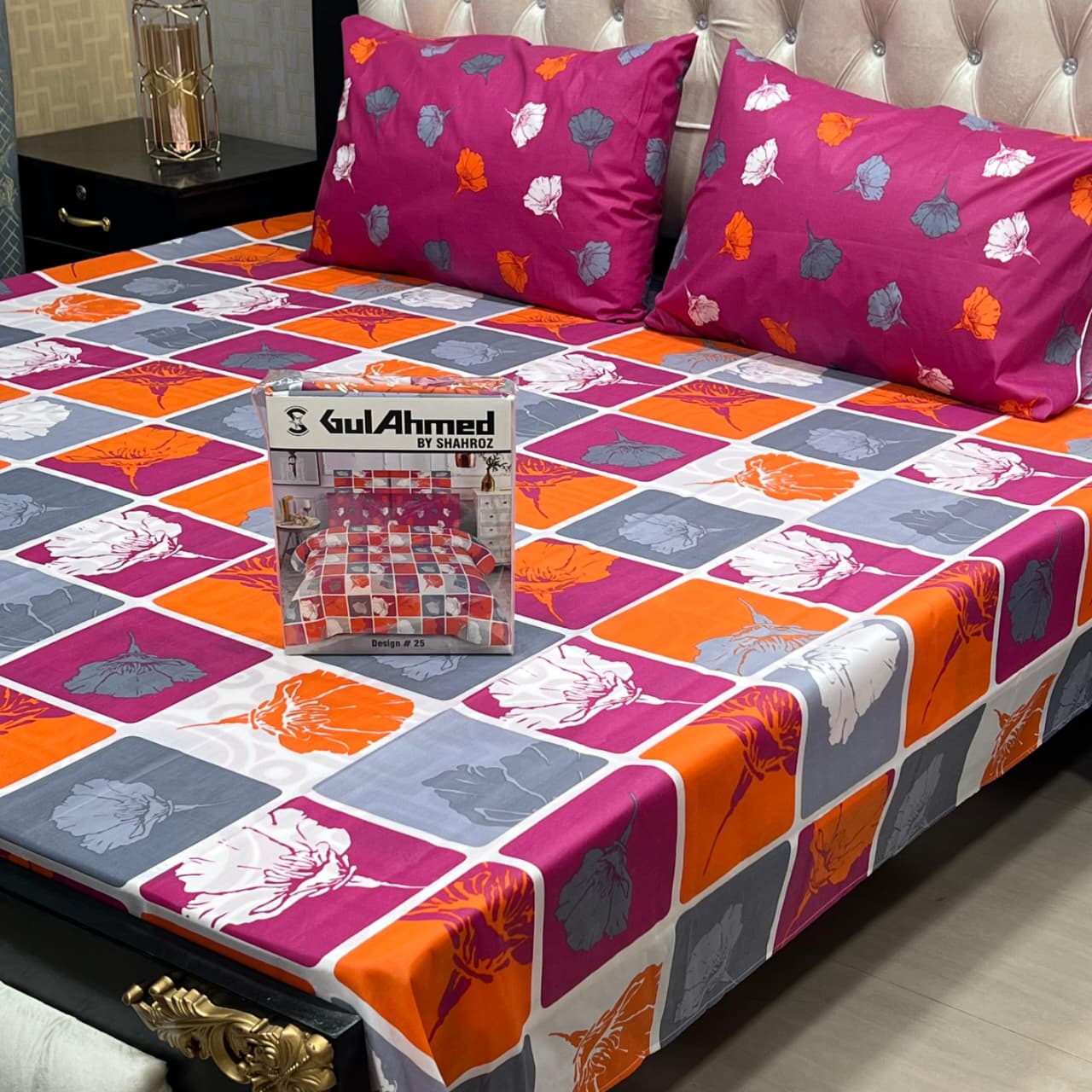 Gul Ahmad Cotton Bedsheets Full Printed 3picec
