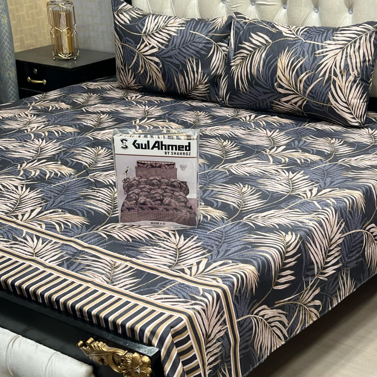 Gul Ahmad Cotton Bedsheets Full Printed 3picec